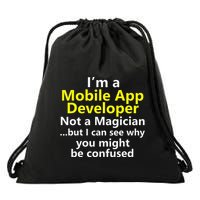 Mobile App Developer Ux Ui Design Web Job Title Career Drawstring Bag
