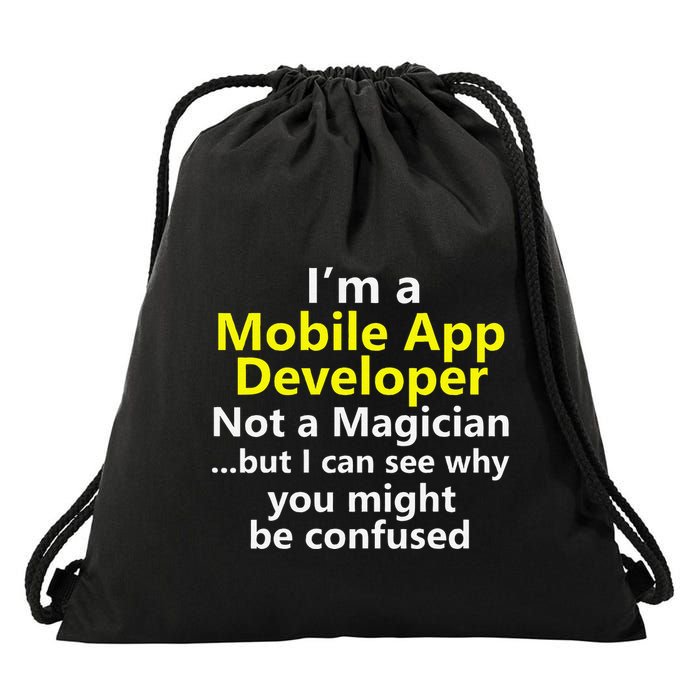 Mobile App Developer Ux Ui Design Web Job Title Career Drawstring Bag