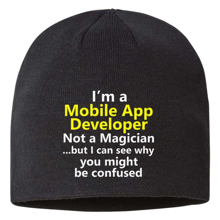 Mobile App Developer Ux Ui Design Web Job Title Career Sustainable Beanie