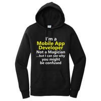 Mobile App Developer Ux Ui Design Web Job Title Career Women's Pullover Hoodie
