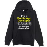 Mobile App Developer Ux Ui Design Web Job Title Career Premium Pullover Hoodie