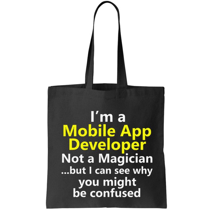Mobile App Developer Ux Ui Design Web Job Title Career Tote Bag