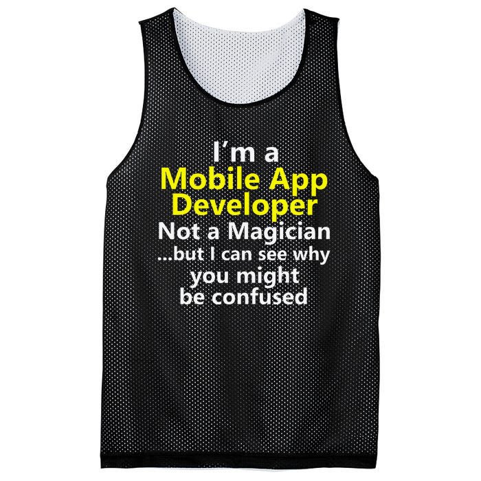 Mobile App Developer Ux Ui Design Web Job Title Career Mesh Reversible Basketball Jersey Tank