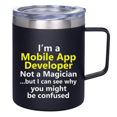 Mobile App Developer Ux Ui Design Web Job Title Career 12oz Stainless Steel Coffee Mug