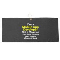 Mobile App Developer Ux Ui Design Web Job Title Career Large Microfiber Waffle Golf Towel