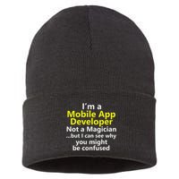 Mobile App Developer Ux Ui Design Web Job Title Career Sustainable Knit Beanie