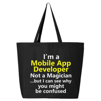 Mobile App Developer Ux Ui Design Web Job Title Career 25L Jumbo Tote