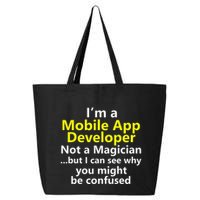 Mobile App Developer Ux Ui Design Web Job Title Career 25L Jumbo Tote