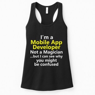 Mobile App Developer Ux Ui Design Web Job Title Career Womens Tank Top