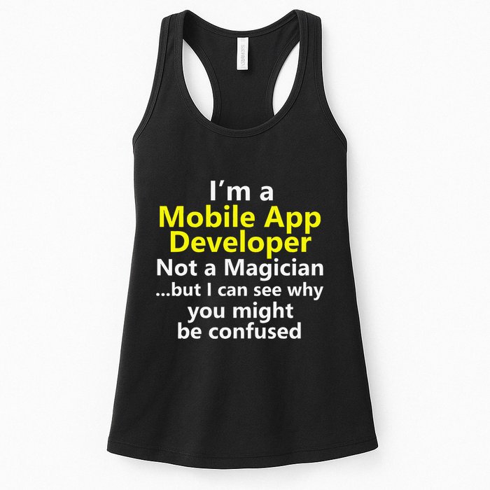 Mobile App Developer Ux Ui Design Web Job Title Career Womens Tank Top