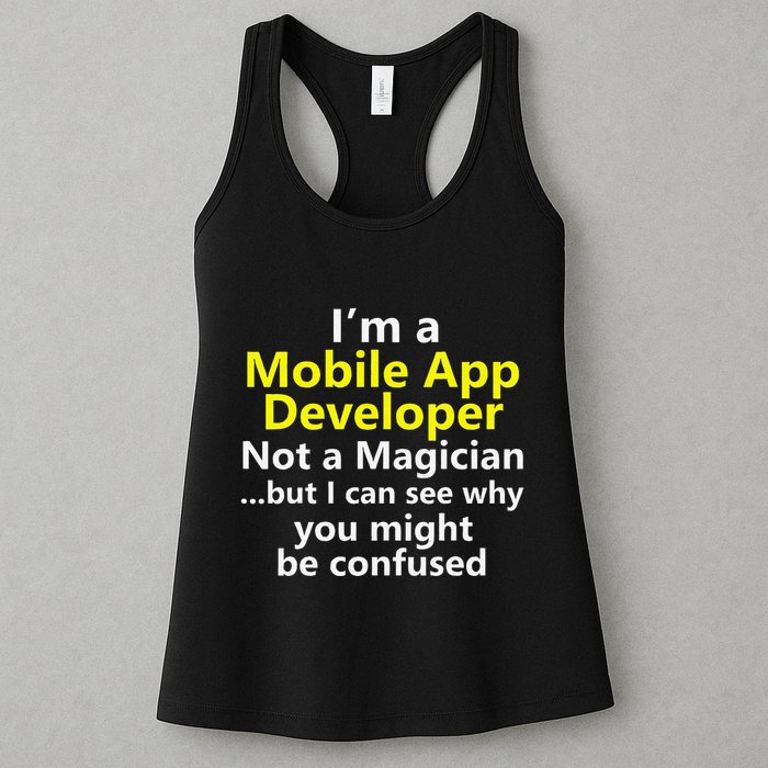 Mobile App Developer Ux Ui Design Web Job Title Career Womens Tank Top