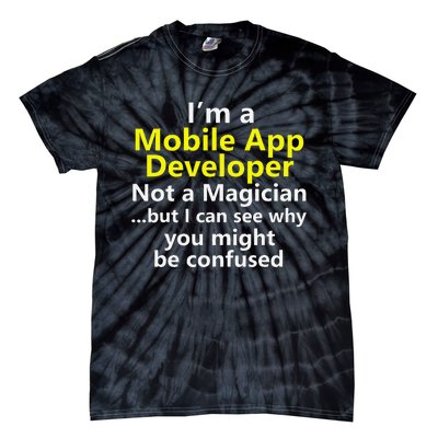 Mobile App Developer Ux Ui Design Web Job Title Career Tie-Dye T-Shirt