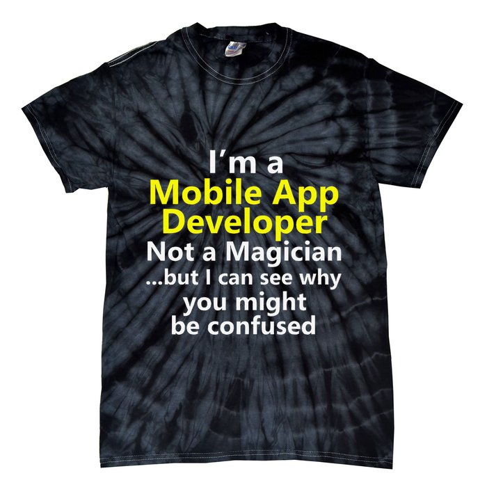 Mobile App Developer Ux Ui Design Web Job Title Career Tie-Dye T-Shirt