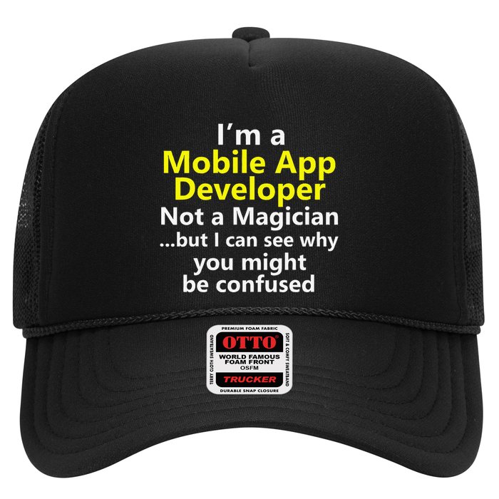 Mobile App Developer Ux Ui Design Web Job Title Career Trucker Hat
