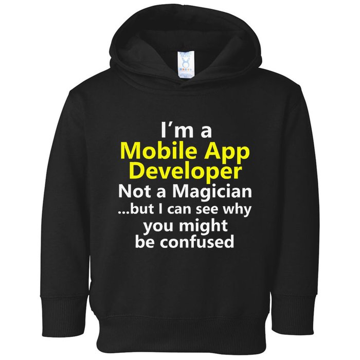 Mobile App Developer Ux Ui Design Web Job Title Career Toddler Hoodie