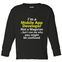 Mobile App Developer Ux Ui Design Web Job Title Career Toddler Long Sleeve Shirt