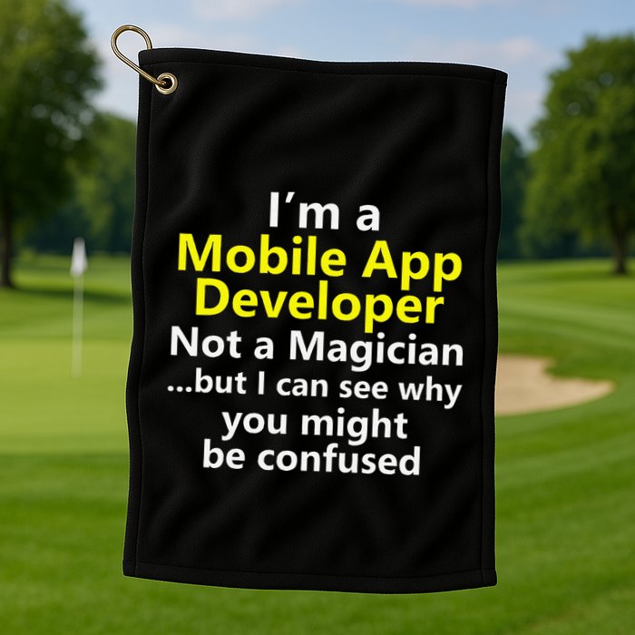 Mobile App Developer Ux Ui Design Web Job Title Career Golf Towel