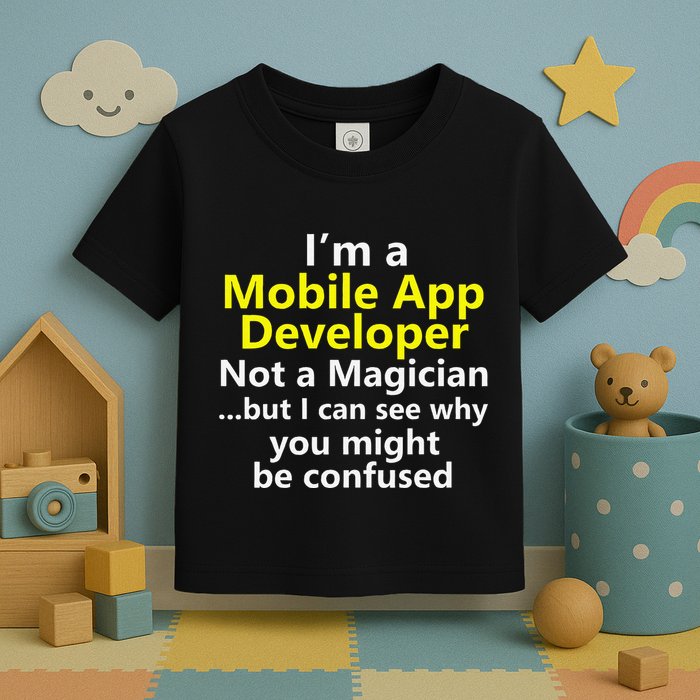 Mobile App Developer Ux Ui Design Web Job Title Career Toddler T-Shirt