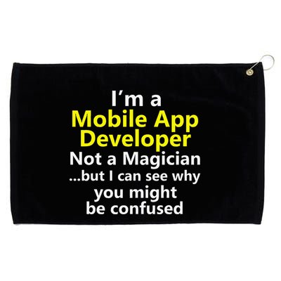 Mobile App Developer Ux Ui Design Web Job Title Career Grommeted Golf Towel