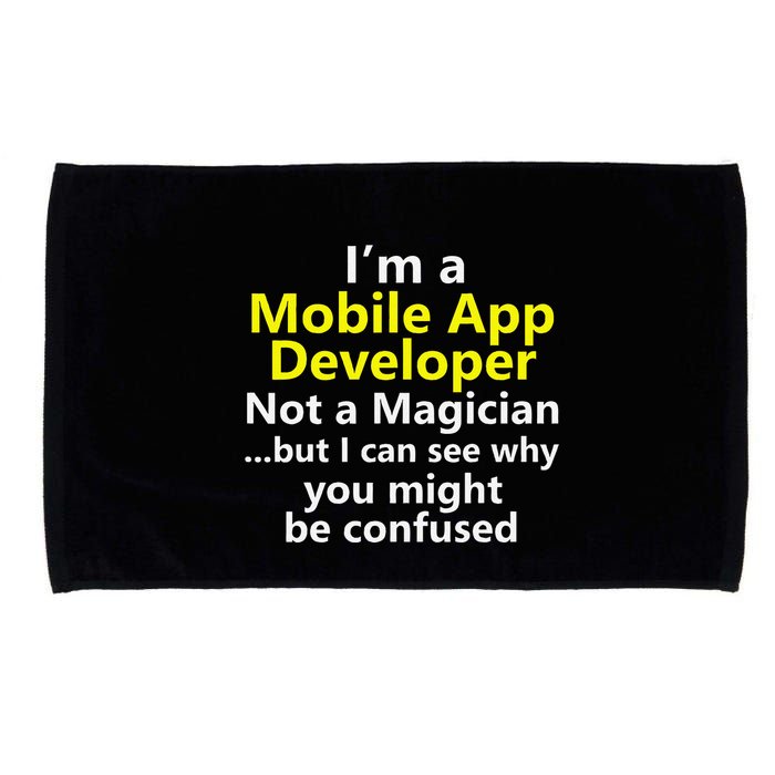 Mobile App Developer Ux Ui Design Web Job Title Career Microfiber Hand Towel