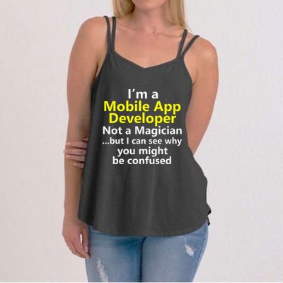 Mobile App Developer Ux Ui Design Web Job Title Career Women's Strappy Tank