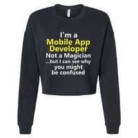 Mobile App Developer Ux Ui Design Web Job Title Career Cropped Pullover Crew