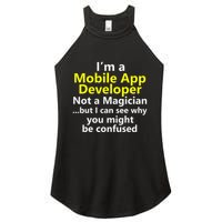 Mobile App Developer Ux Ui Design Web Job Title Career Women's Perfect Tri Rocker Tank