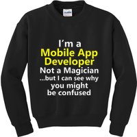 Mobile App Developer Ux Ui Design Web Job Title Career Kids Sweatshirt