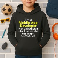 Mobile App Developer Ux Ui Design Web Job Title Career Kids Hoodie