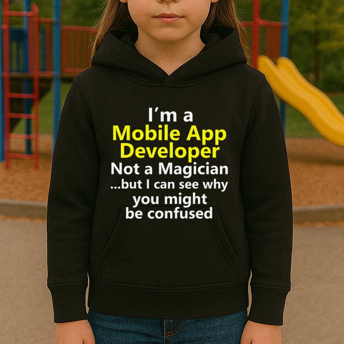 Mobile App Developer Ux Ui Design Web Job Title Career Kids Hoodie