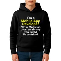 Mobile App Developer Ux Ui Design Web Job Title Career Kids Hoodie