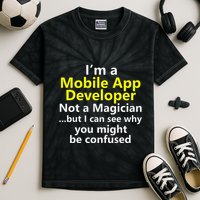 Mobile App Developer Ux Ui Design Web Job Title Career Kids Tie-Dye T-Shirt