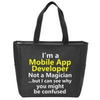 Mobile App Developer Ux Ui Design Web Job Title Career Zip Tote Bag