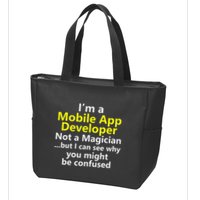 Mobile App Developer Ux Ui Design Web Job Title Career Zip Tote Bag