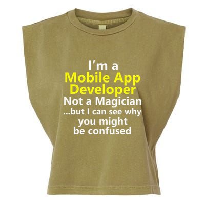 Mobile App Developer Ux Ui Design Web Job Title Career Garment-Dyed Women's Muscle Tee
