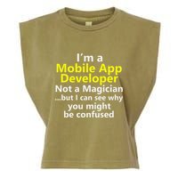 Mobile App Developer Ux Ui Design Web Job Title Career Garment-Dyed Women's Muscle Tee