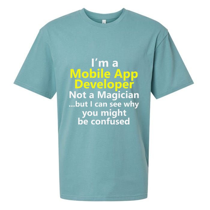 Mobile App Developer Ux Ui Design Web Job Title Career Sueded Cloud Jersey T-Shirt