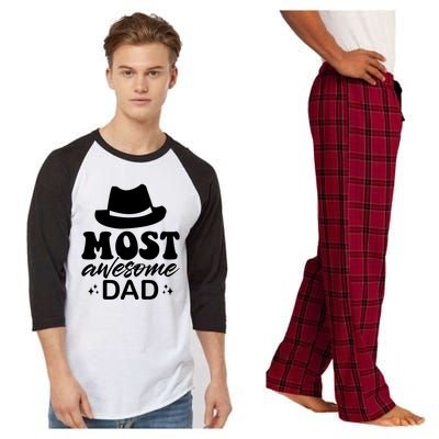 Most Awesome Dad Raglan Sleeve Pajama Set