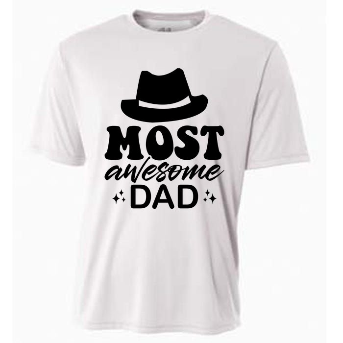 Most Awesome Dad Cooling Performance Crew T-Shirt