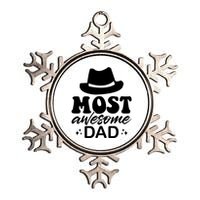 Most Awesome Dad Metallic Star Ornament