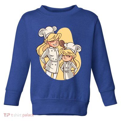 Mom And Daughter Chefs Gift Toddler Sweatshirt