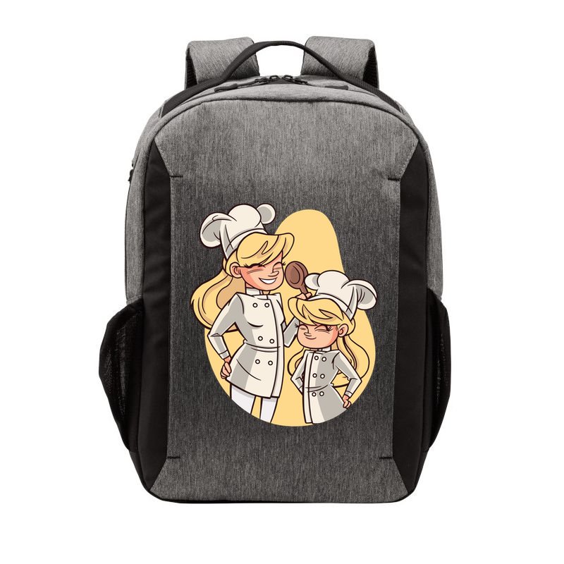 Mom And Daughter Chefs Gift Vector Backpack