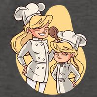 Mom And Daughter Chefs Gift Vector Backpack