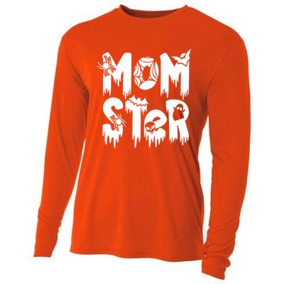 Momster And Dadcula Halloween Mom And Dad Cooling Performance Long Sleeve Crew