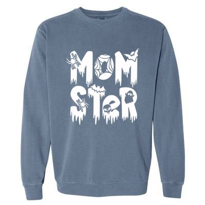 Momster And Dadcula Halloween Mom And Dad Garment-Dyed Sweatshirt