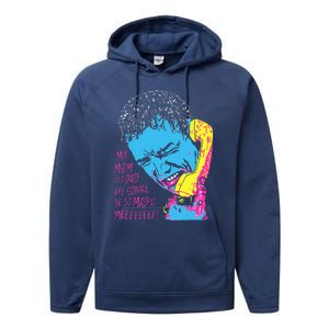 Mom And Dad Mad At Me Funny Scream Performance Fleece Hoodie