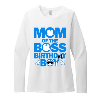 Mom And Dad Of The Boss Birthday Boy Baby Family Party Decor Womens CVC Long Sleeve Shirt