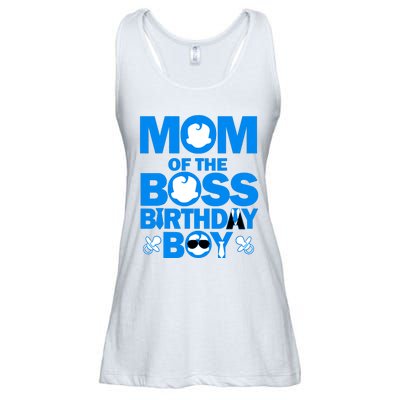 Mom And Dad Of The Boss Birthday Boy Baby Family Party Decor Ladies Essential Flowy Tank