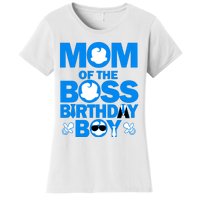 Mom And Dad Of The Boss Birthday Boy Baby Family Party Decor Women's T-Shirt