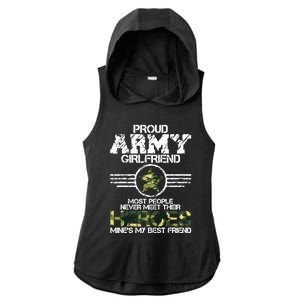 Military Appreciation Day Proud Army Girlfriend Gift T Ladies PosiCharge Tri-Blend Wicking Draft Hoodie Tank